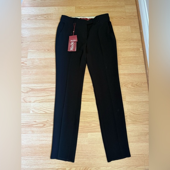 Women’s MaxMara Navy Dress Pants Straight-Leg Size 6 NWT - Picture 1 of 6